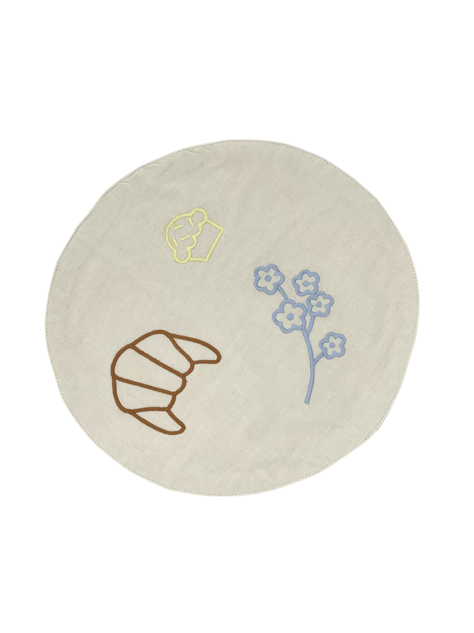 Jou Quilts  Jou embroidery serviet til brødkurv - Croissant