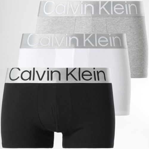 Lot De 3 Boxers Reconsidered Steel NB3130A Noir Blanc Gris Chiné Argent