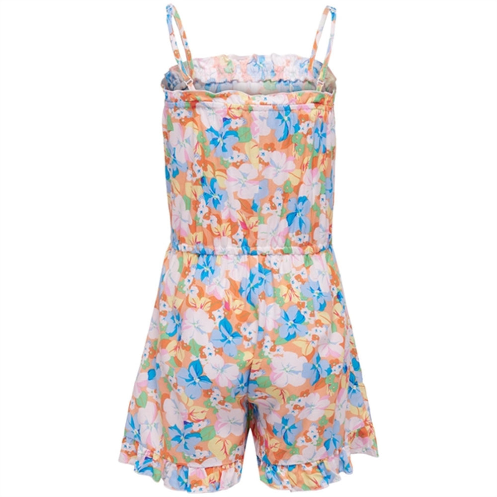 Orange Chiffon Nova Life Strap Meg Playsuit AOP