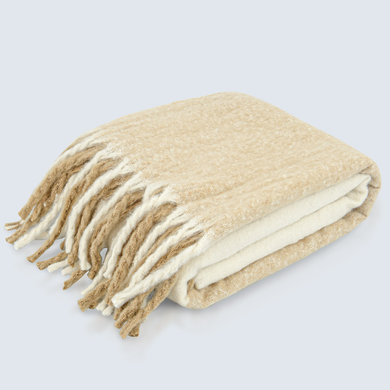 Plaid 'Vancouver' beige et écru 750G