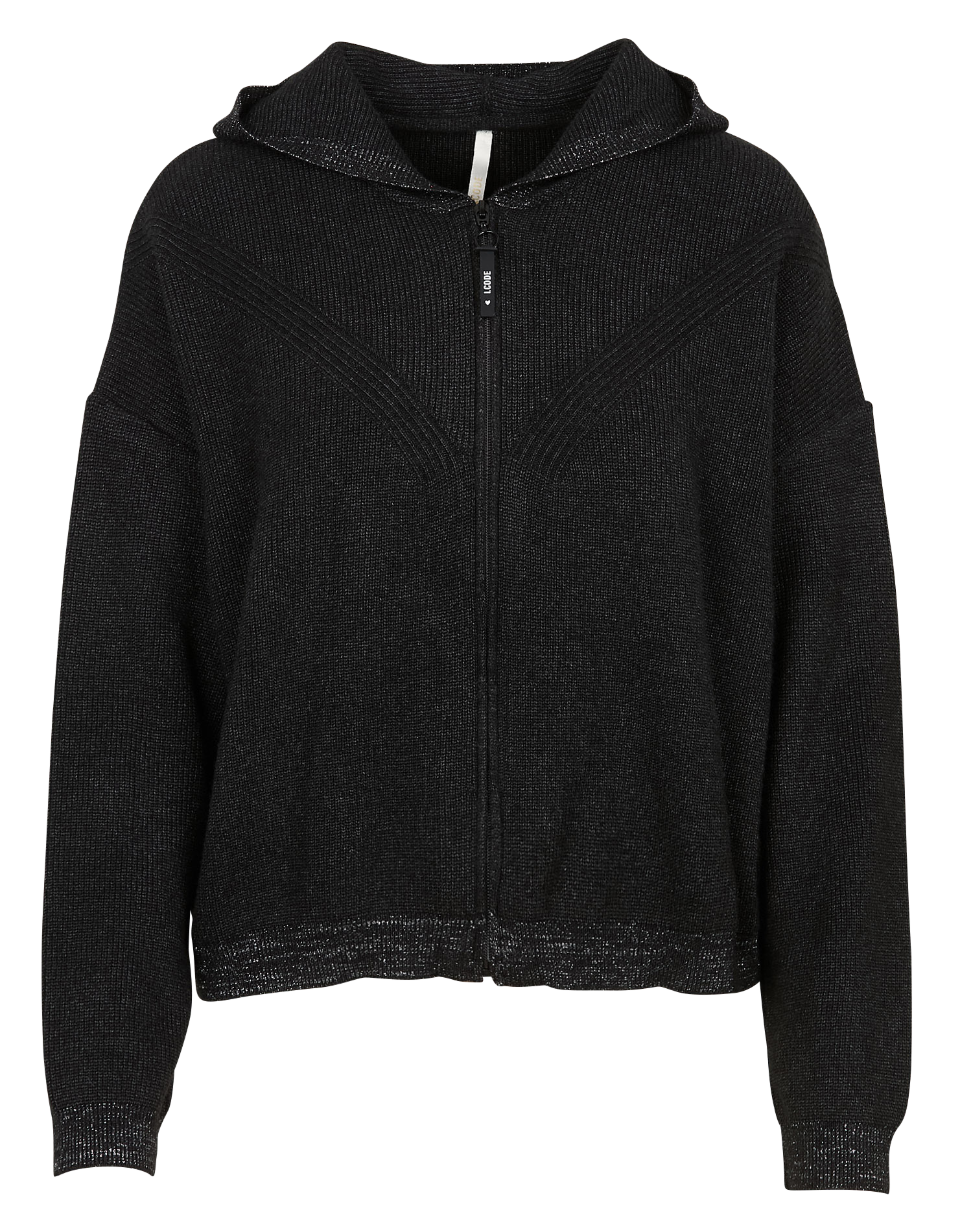 Gilet droit à capuche | Gris