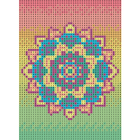 Diamond Art lærred 13x18 cm - mandala