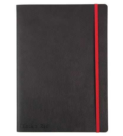Oxford Notesbog - Soft Cover - Linieret - B5 - Sort/R?d