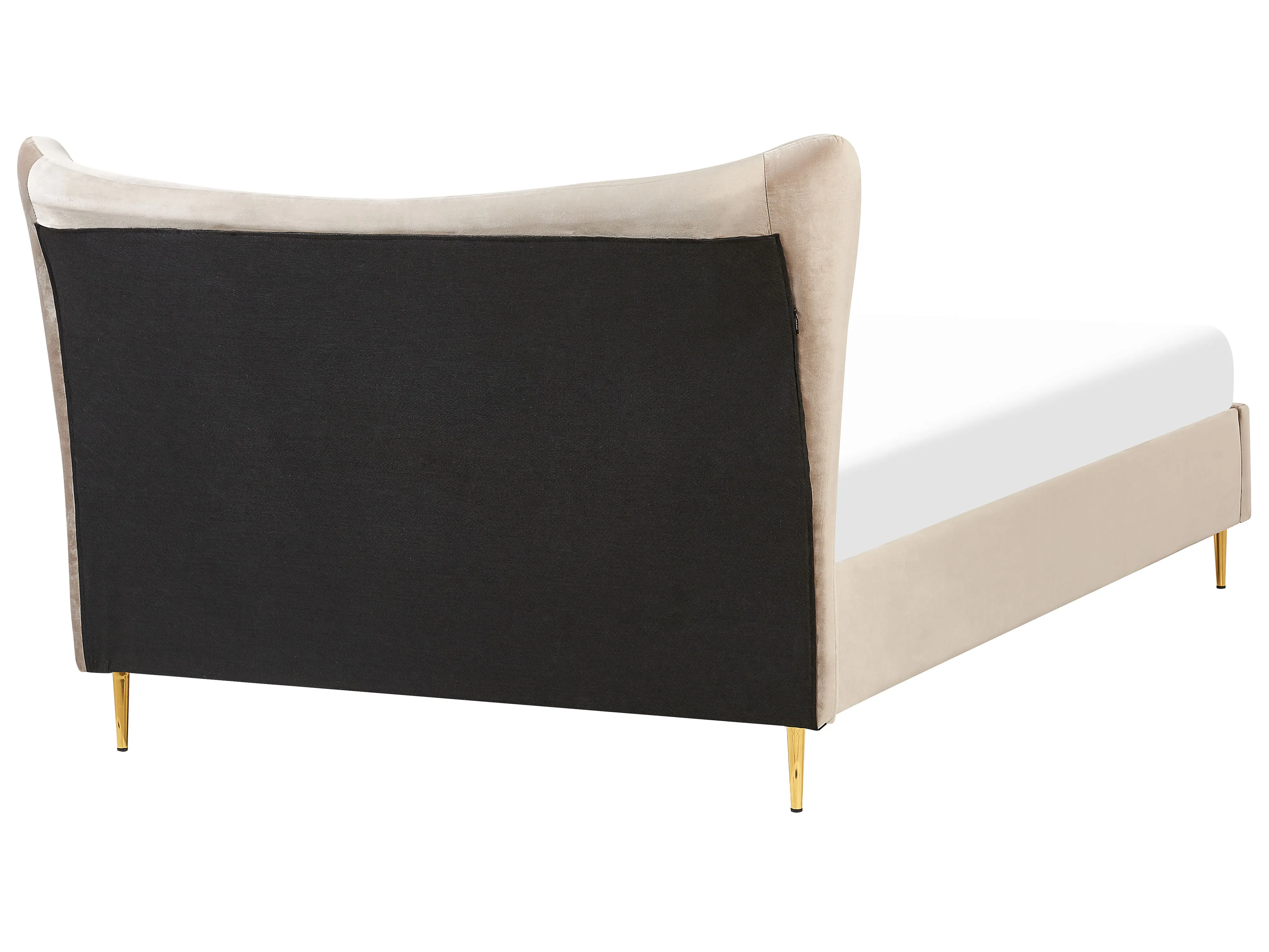 Bed Fluweel CHALEIX 140 x 200 cm Taupe