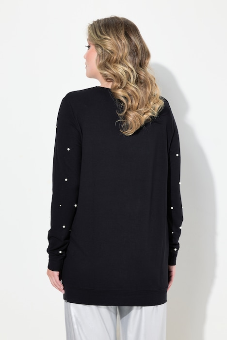 Sweatshirt, Zierperlen, Langarm