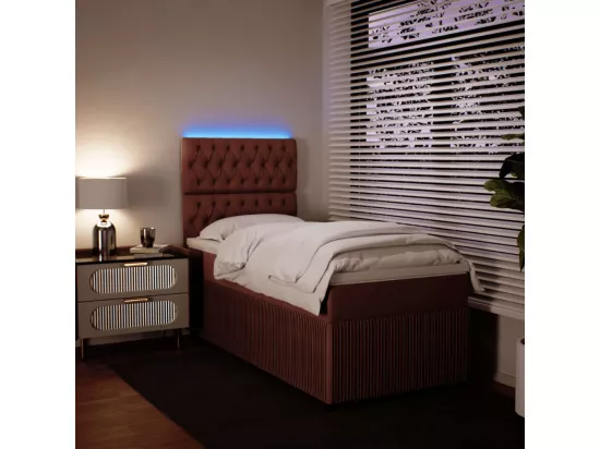 Sommier à lattes de lit avec matelas Rose 90x190 cm Velours