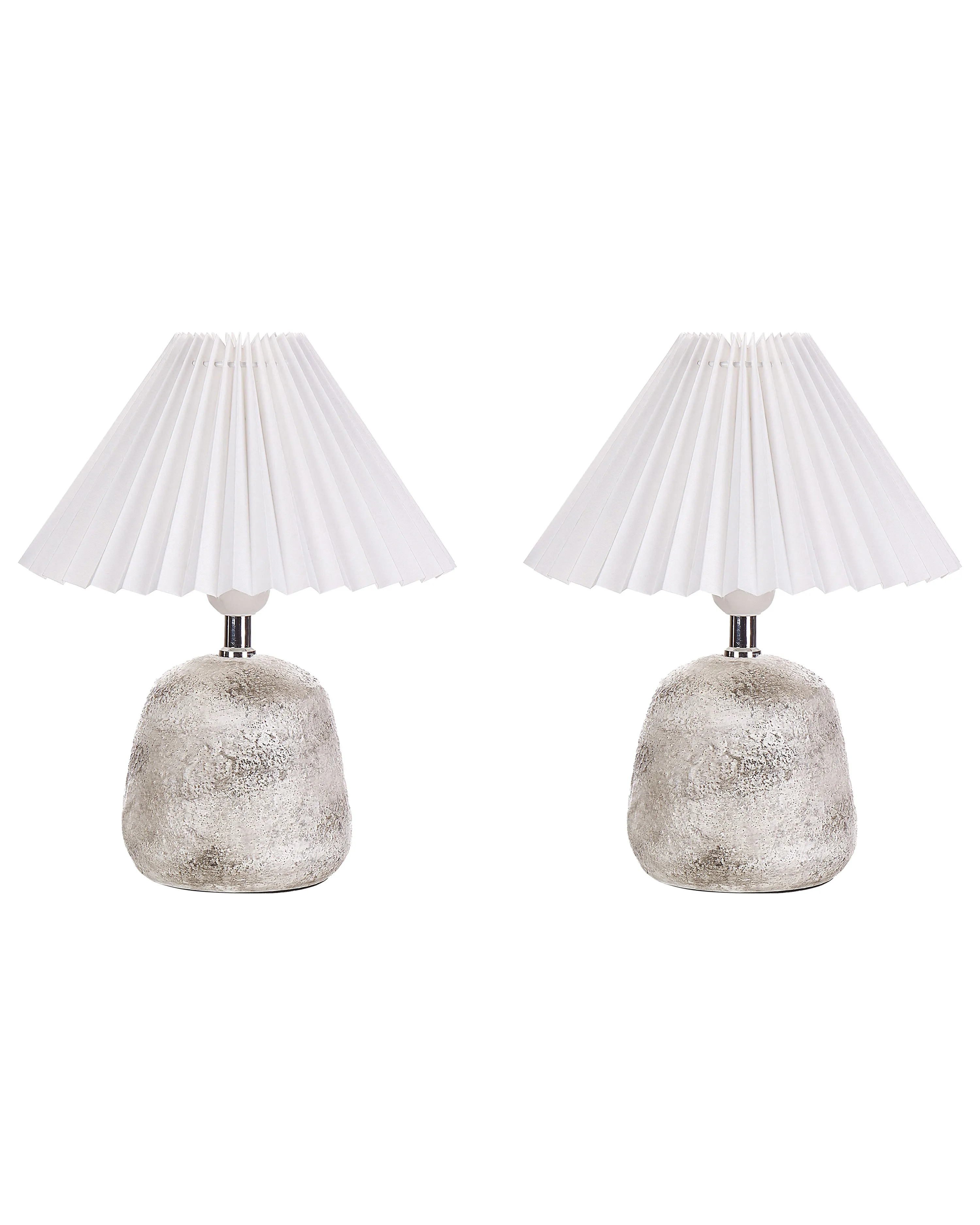 Set van 2 tafellampen ZEYI Keramiek Wit