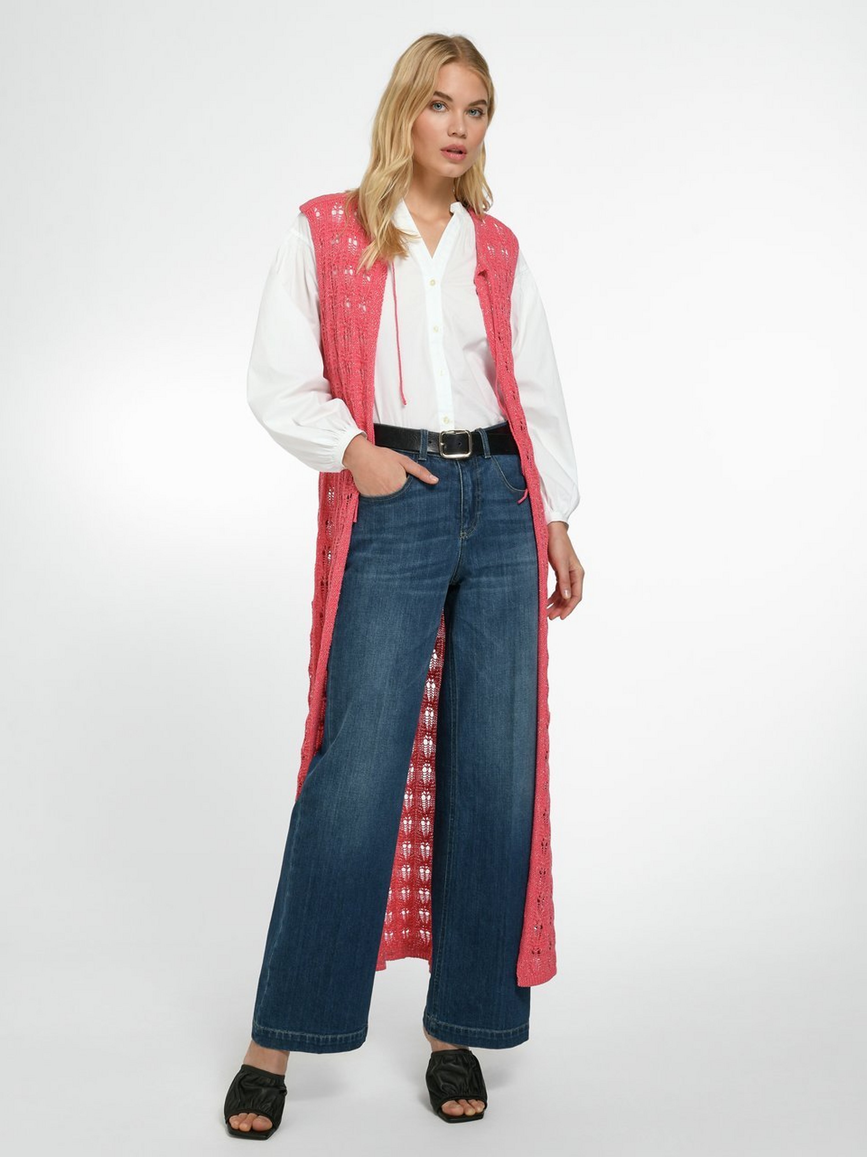 Ärmellose Strickjacke