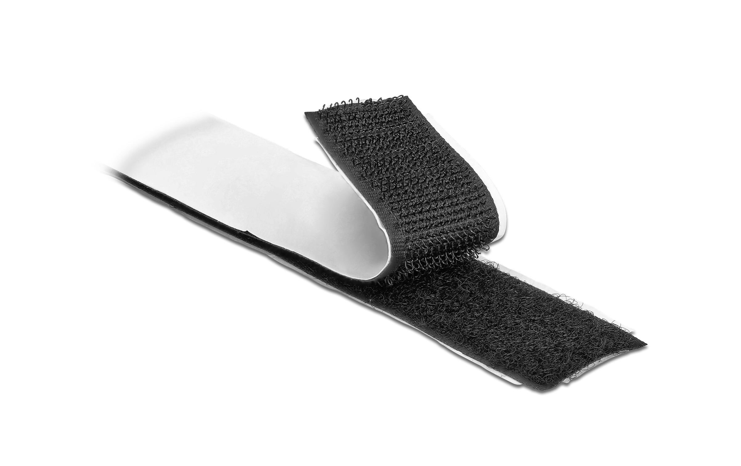 Klettband-Rolle 5m x 25 mm Haft und Flauschband SchwarzKlettband selbstklebend mit Haft- und Flauschband L 5 m x B 25 mm Schwarz