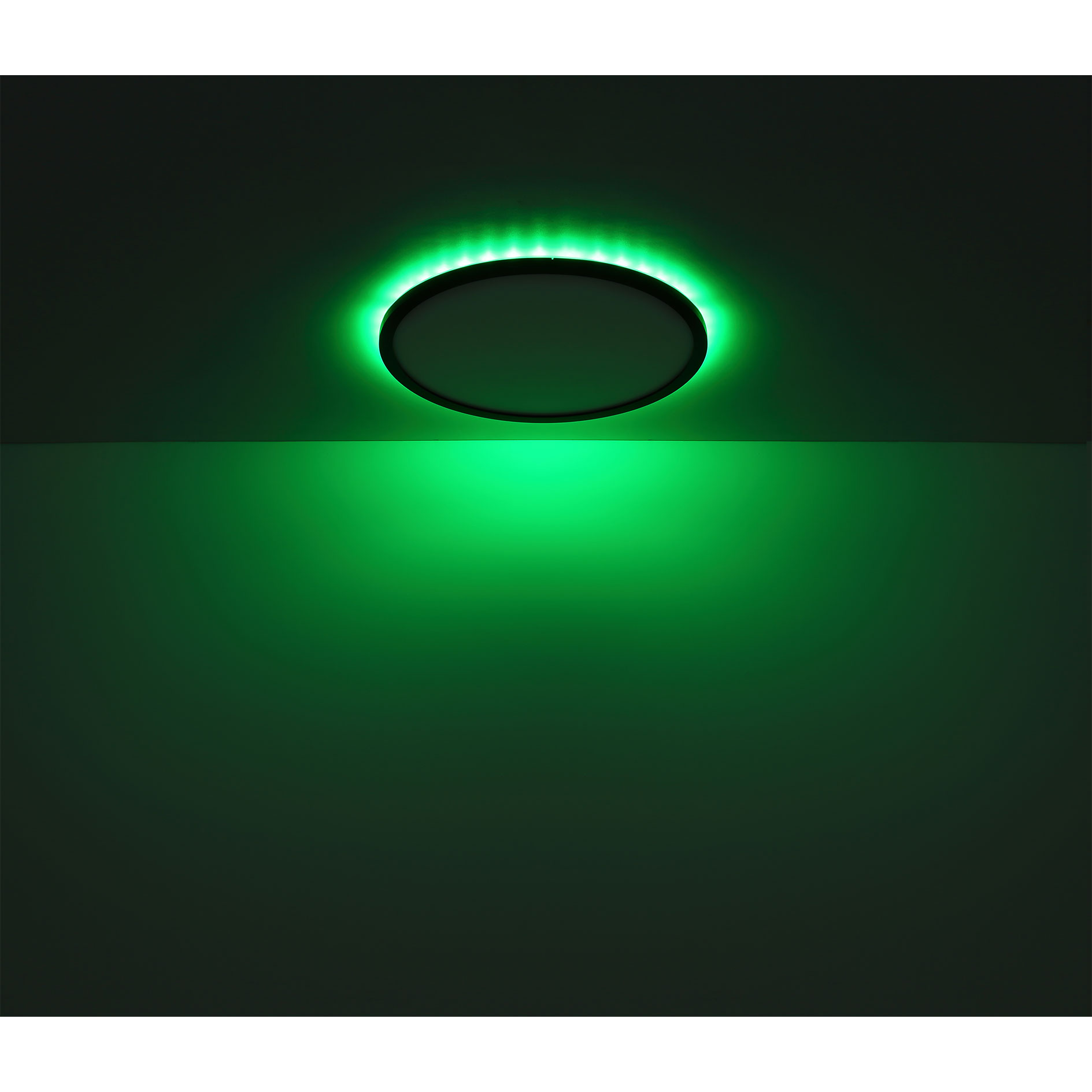 LED-RGB-Deckenleuchte - schwarz - dimmbar - mit Fernbedienung
