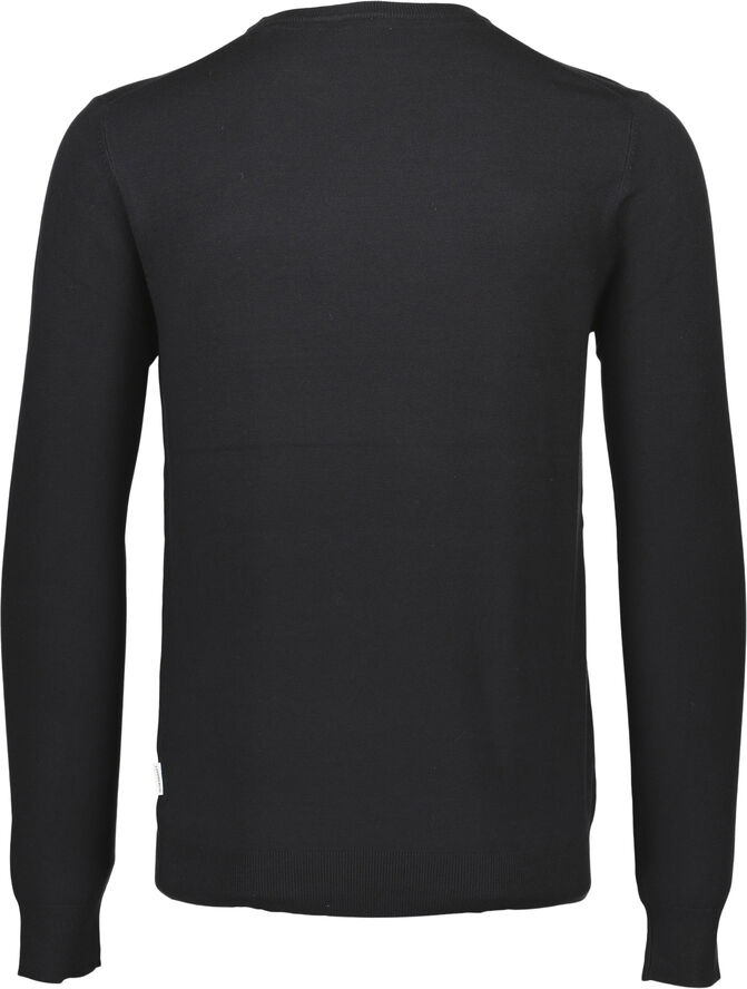 Lindbergh Mélange round neck knit Sort