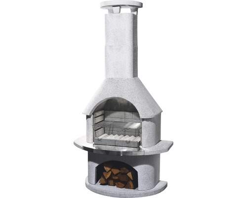 Buschbeck barbecuehaard Elba 65 x 110 x 206 cm beton staal wit zilver
