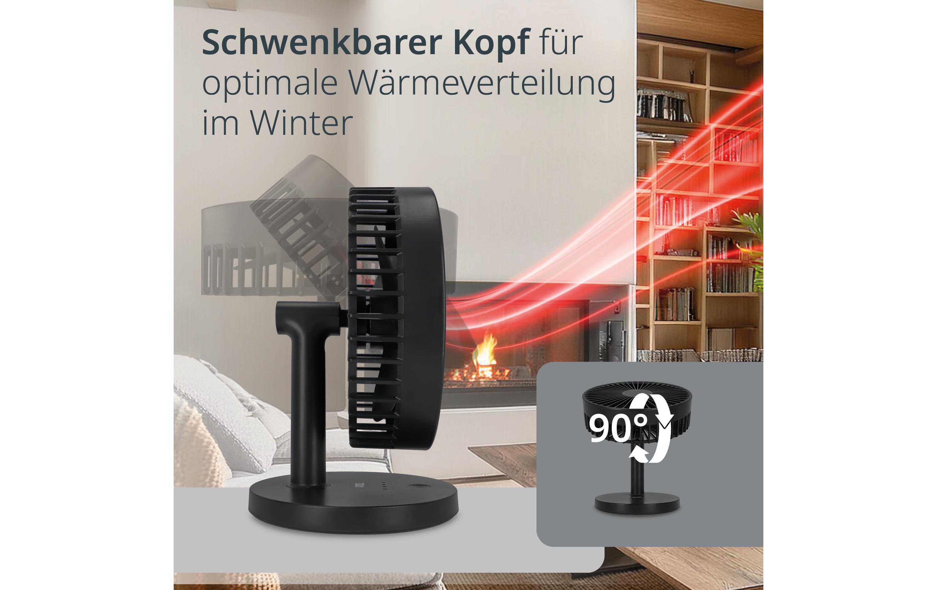 Tischventilator kabellos AnthrazitUltimativer Begleiter für heisse Sommertage