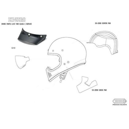 Ecran casque Shoei IRIDIUM - CJ-3 - J-O / EX - ZERO - Jaune