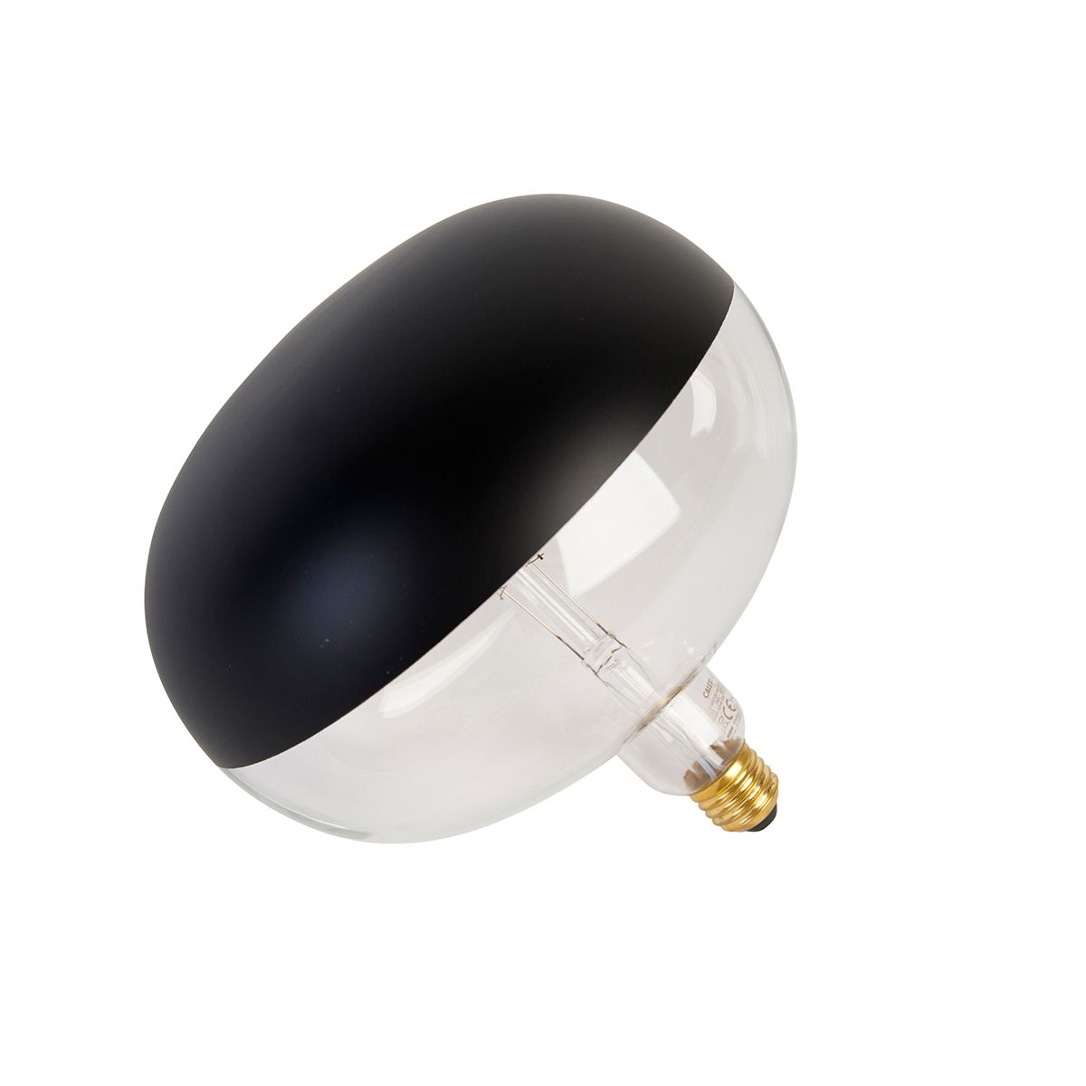 E27 dimbare LED lamp kopspiegel zwart 6W 360 lm 1800K