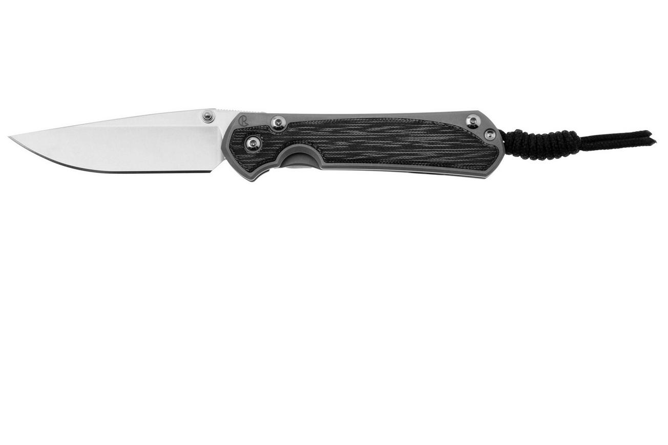 Chris Reeve Small Sebenza 31, S31-1652, Magnacut Glass Blasted Drop Point, Black Canvas Micarta Inlay, zakmes