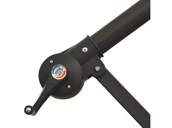 Parasol avec éclairage LED 300cm Poteau en métal Sable