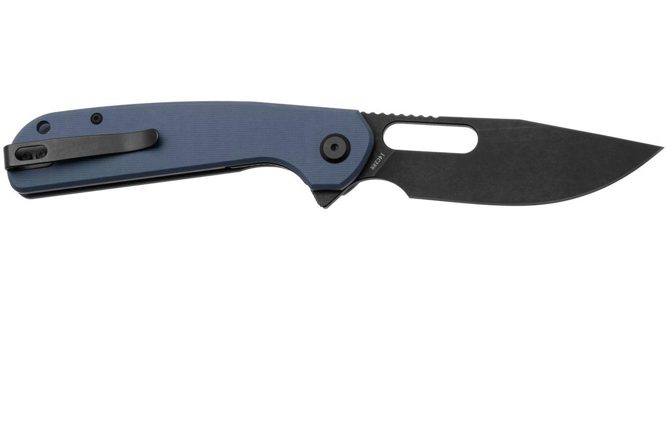 Eutektik Trinity TRI-DBW-R Blackwashed 14C28N, Blue G10, zakmes