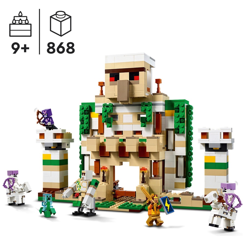 LEGO Minecraft 21250 Die Eisengolem-Festung 2-in-1 Burg-Spielset