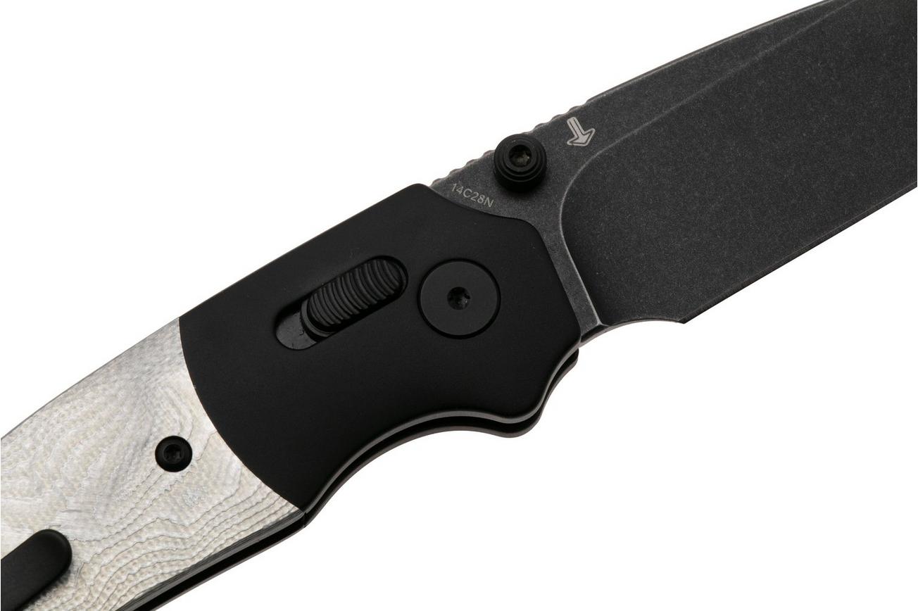 QSP Knife Vault QS157-E2 Blackwashed 14C28N, Aluminium Foil G10, zakmes, Jacob Lundquist design
