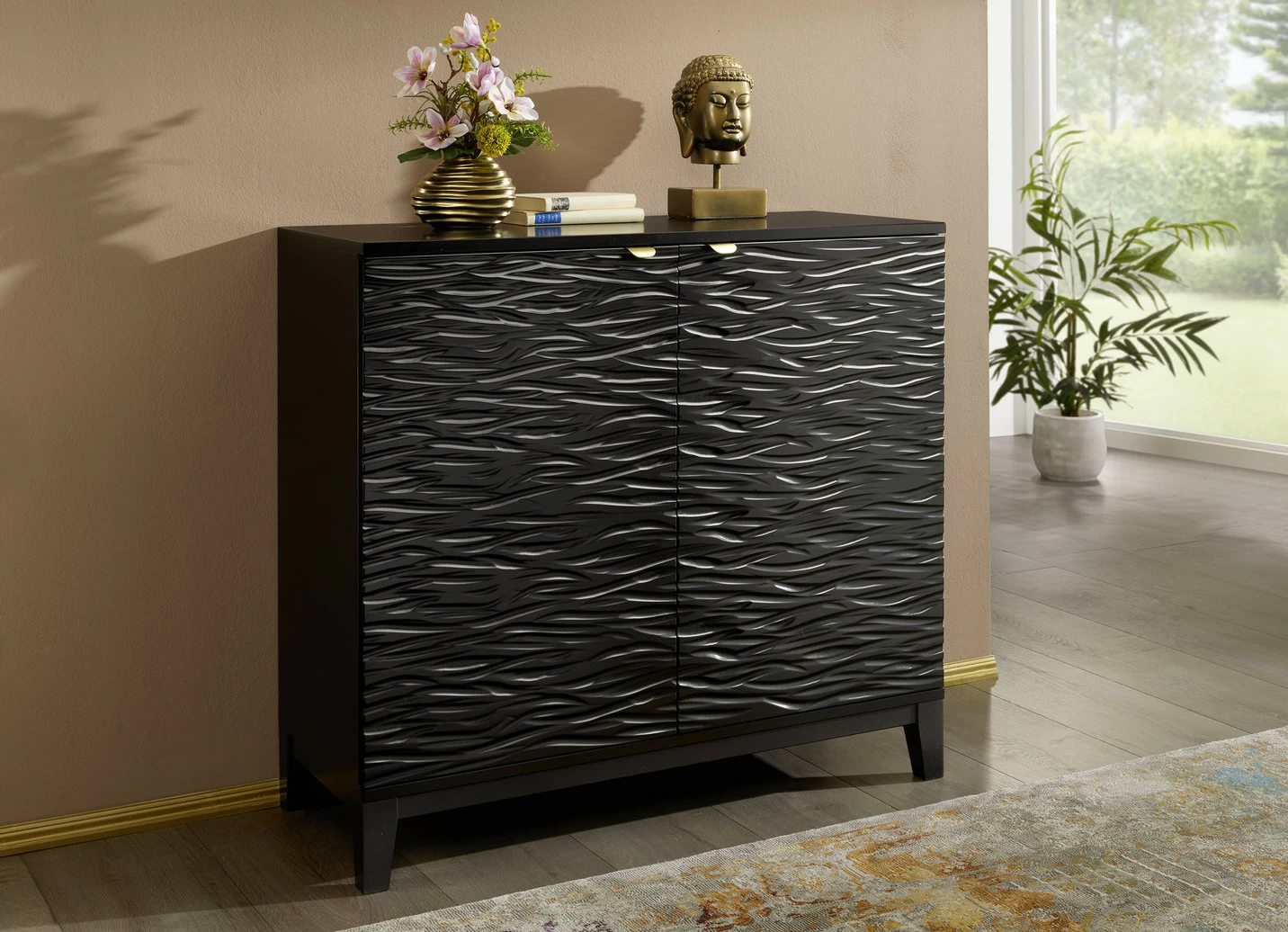 Sideboard mit 3D-Wellendekoration
