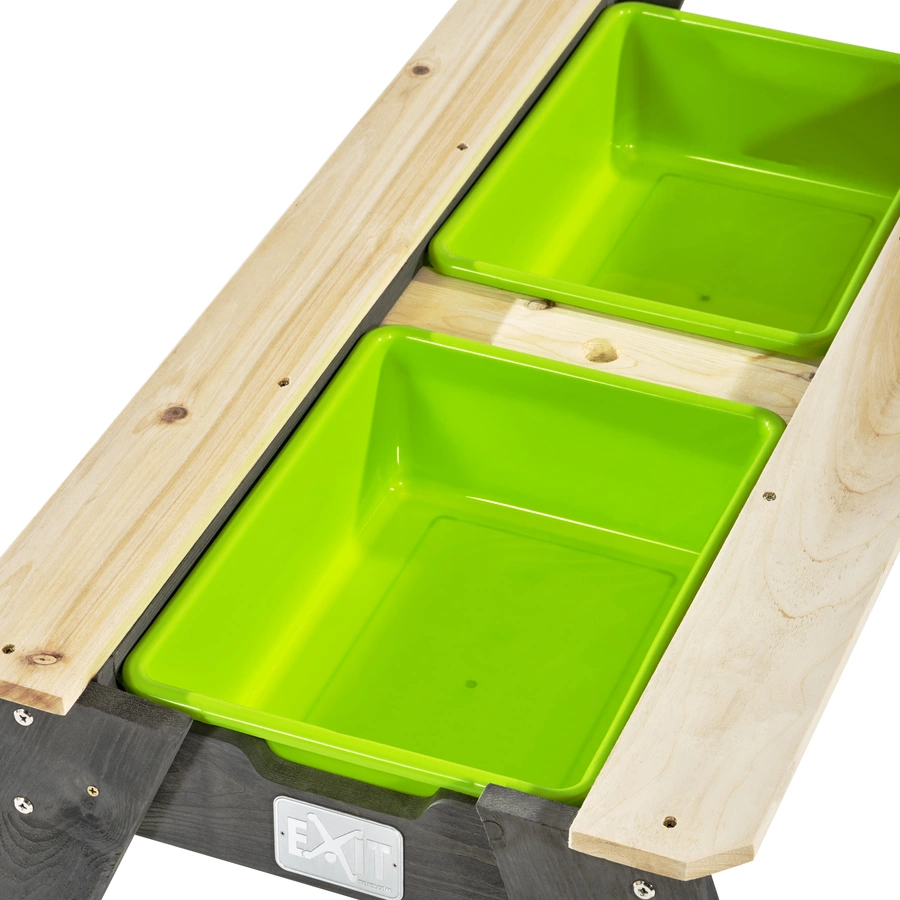 EXIT Aksent Sand- und Wassertisch mit Sonnenschirm und Gartenwerkzeugen