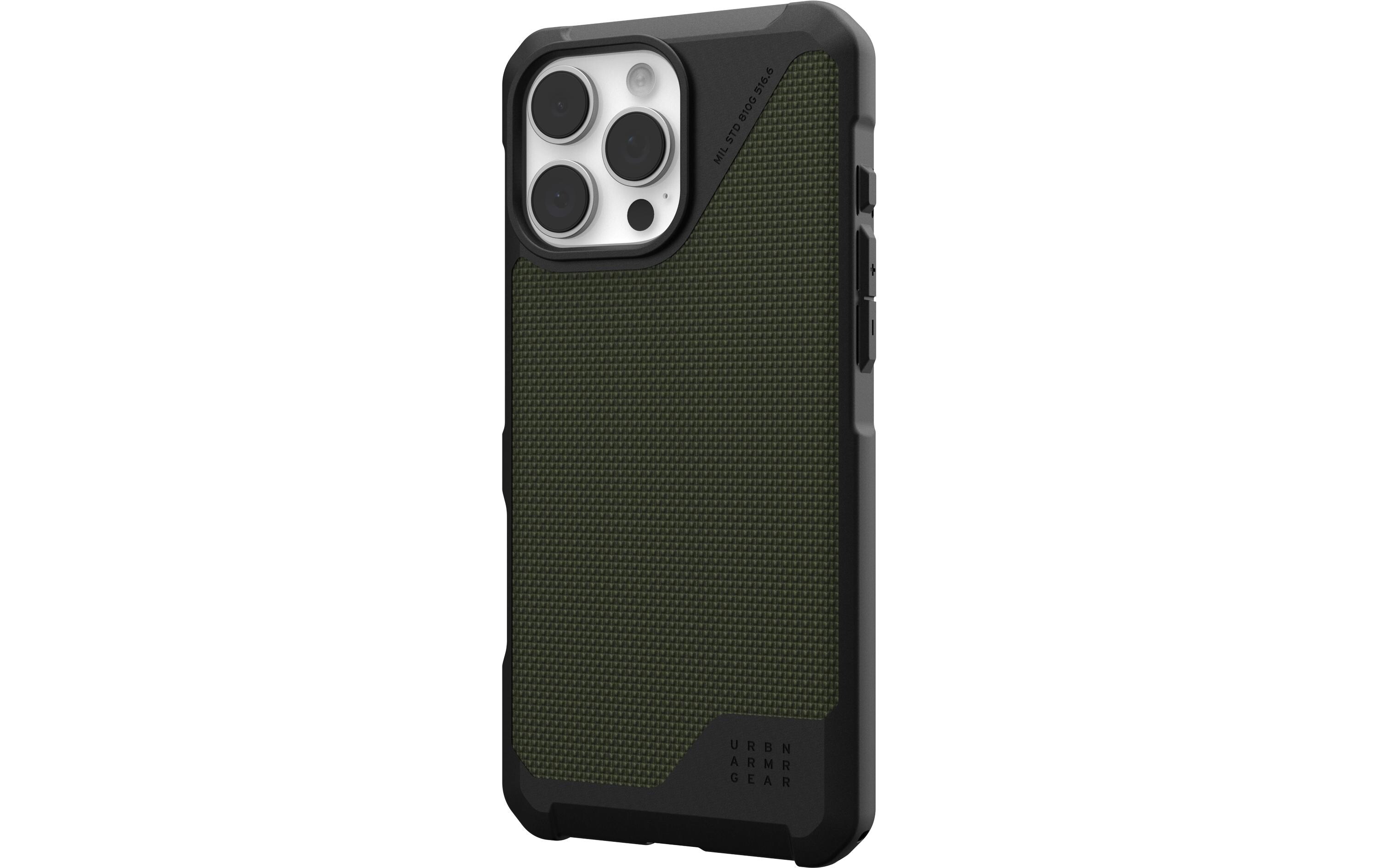 Back Cover Metropolis LT iPhone 16 Pro Max Kevlar OliveSchutzhülle für das Apple iPhone 16 Pro Max