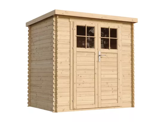 TIMBELA M311F Abri de jardin en bois, - porte verrouillable de haute qualité- l204xL142xH200cm/2.22m2