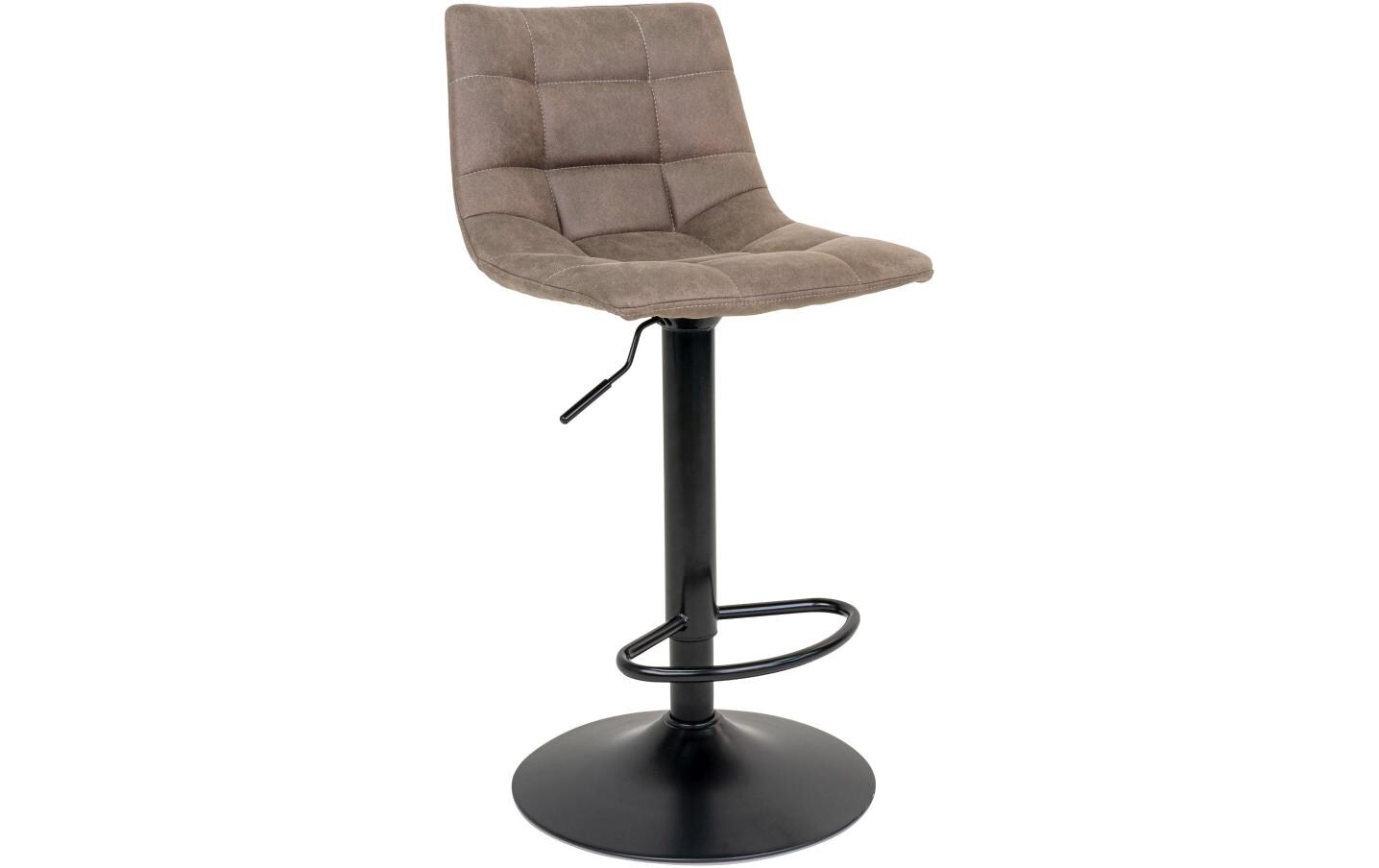 Barhocker Middelfart 2 Stück, 86 x 55 cm, Aschbraun/Schwarz<br>Barstühle mit Fussstütze