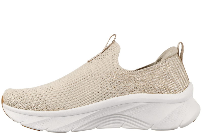 SKECHERS ARCH FIT DLUX - GLIMMER DUST SNEAKERS I BEIGE TEKSTIL