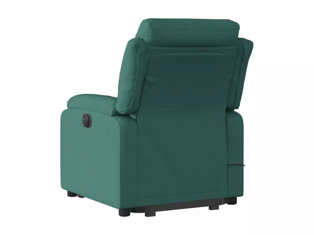 Fauteuil inclinable massant Vert foncé Tissu