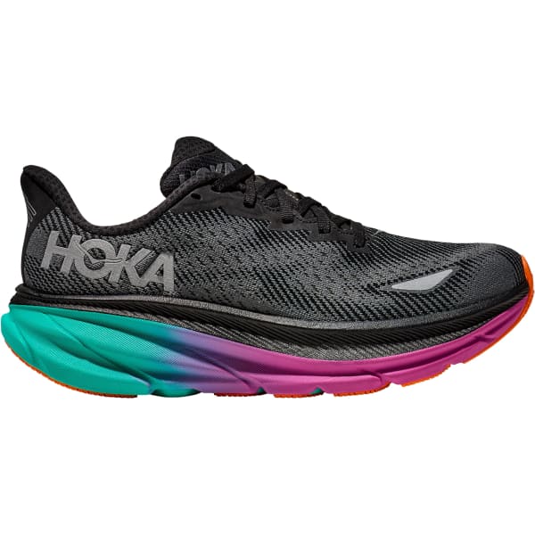 Chaussure running HOKA ONE ONE CLIFTON 9 GORE-TEX BLACK / ELECTRIC AQUA