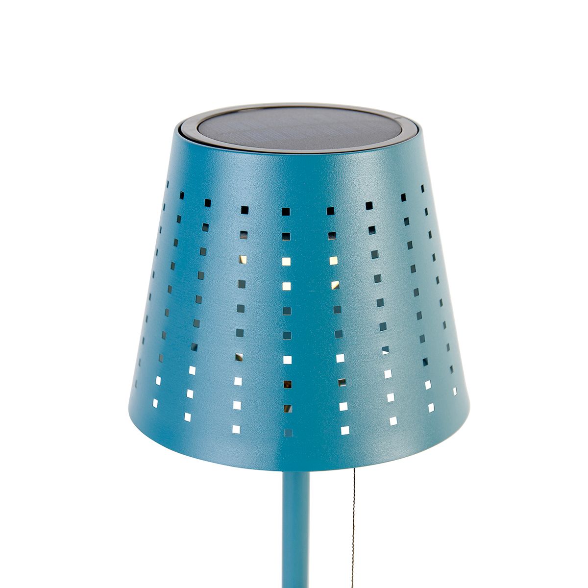 Buiten tafellamp blauw incl. LED 3-staps dimbaar oplaadbaar en solar - Ferre