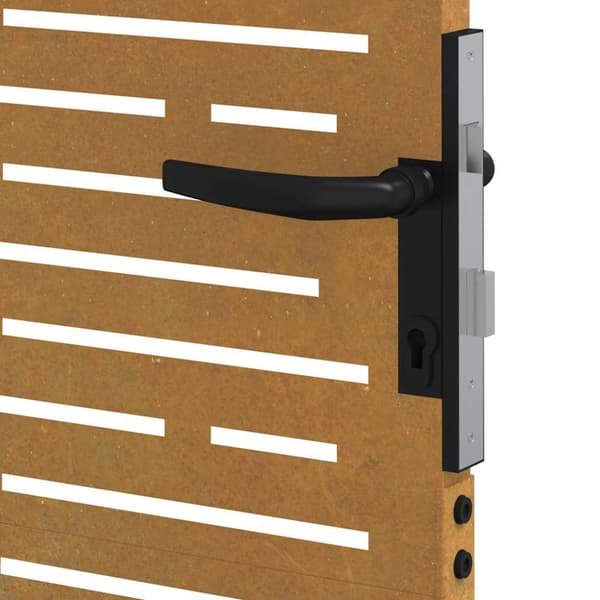 vidaXL Hageport 85x175 cm cortenstål firkantet design