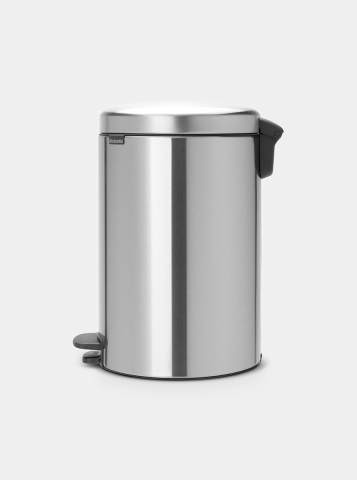 NewIcon Pedaalemmer, 20 liter, kunststof binnenemmer - Matt Steel