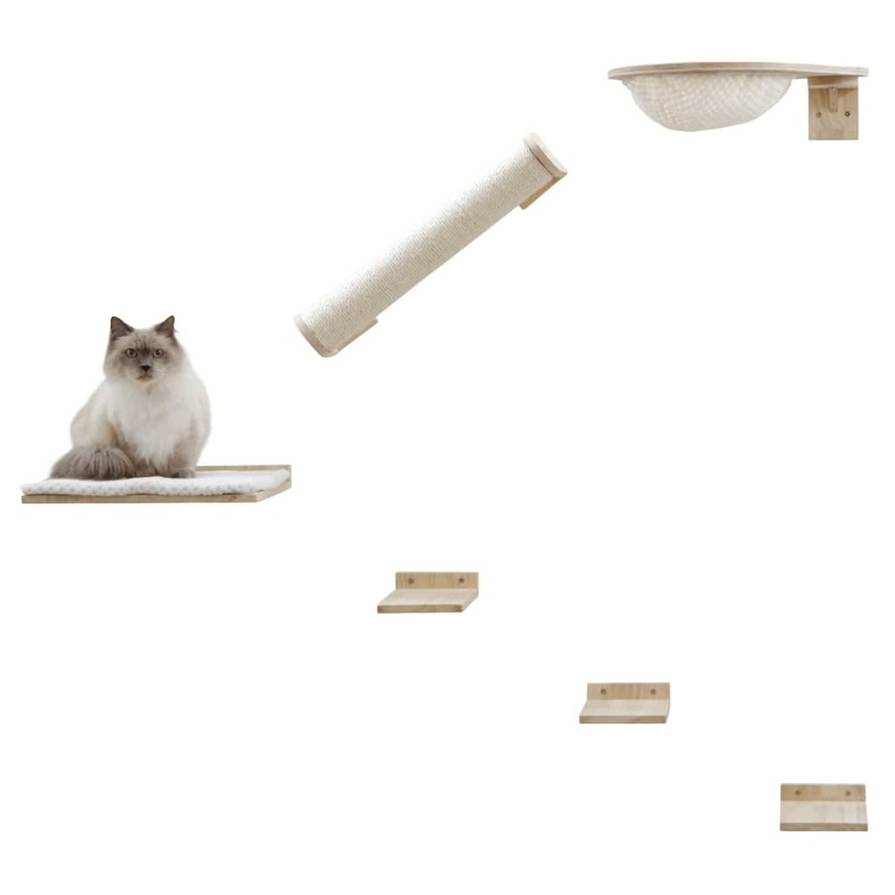 Mur d'escalade pour chats rocky 52x17x37 cm naturel et blanc
