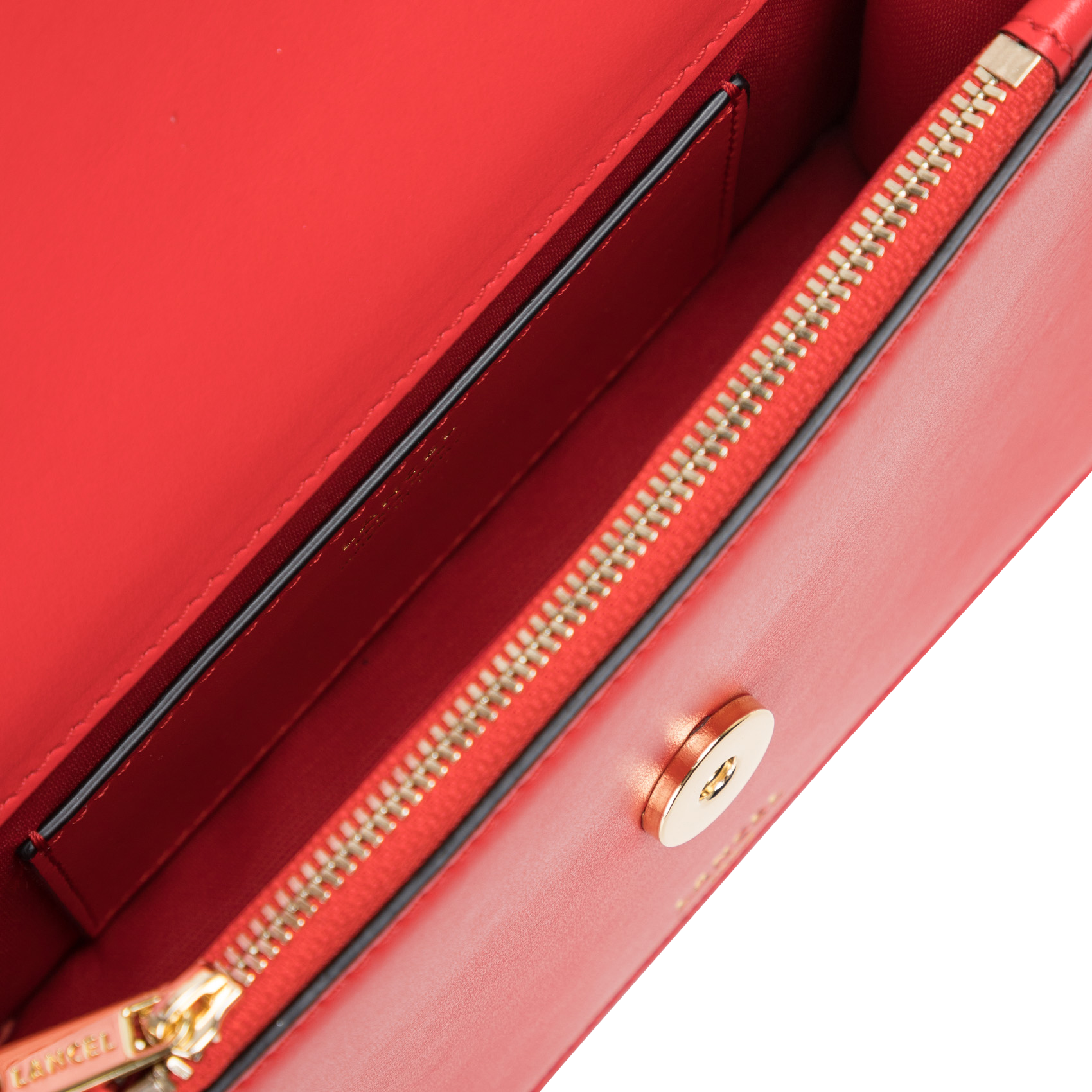 ANGELE MINI - Mini sac bandoulière à rabat en cuir | Rouge