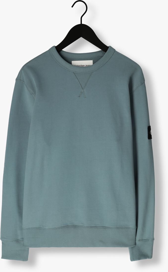 CALVIN KLEIN blauwe calvin klein sweater badge crew neck