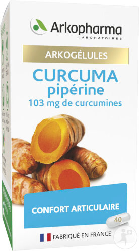 Arkogélules Curcuma Complément Alimentaire Confort Articulaire 40 Gélules