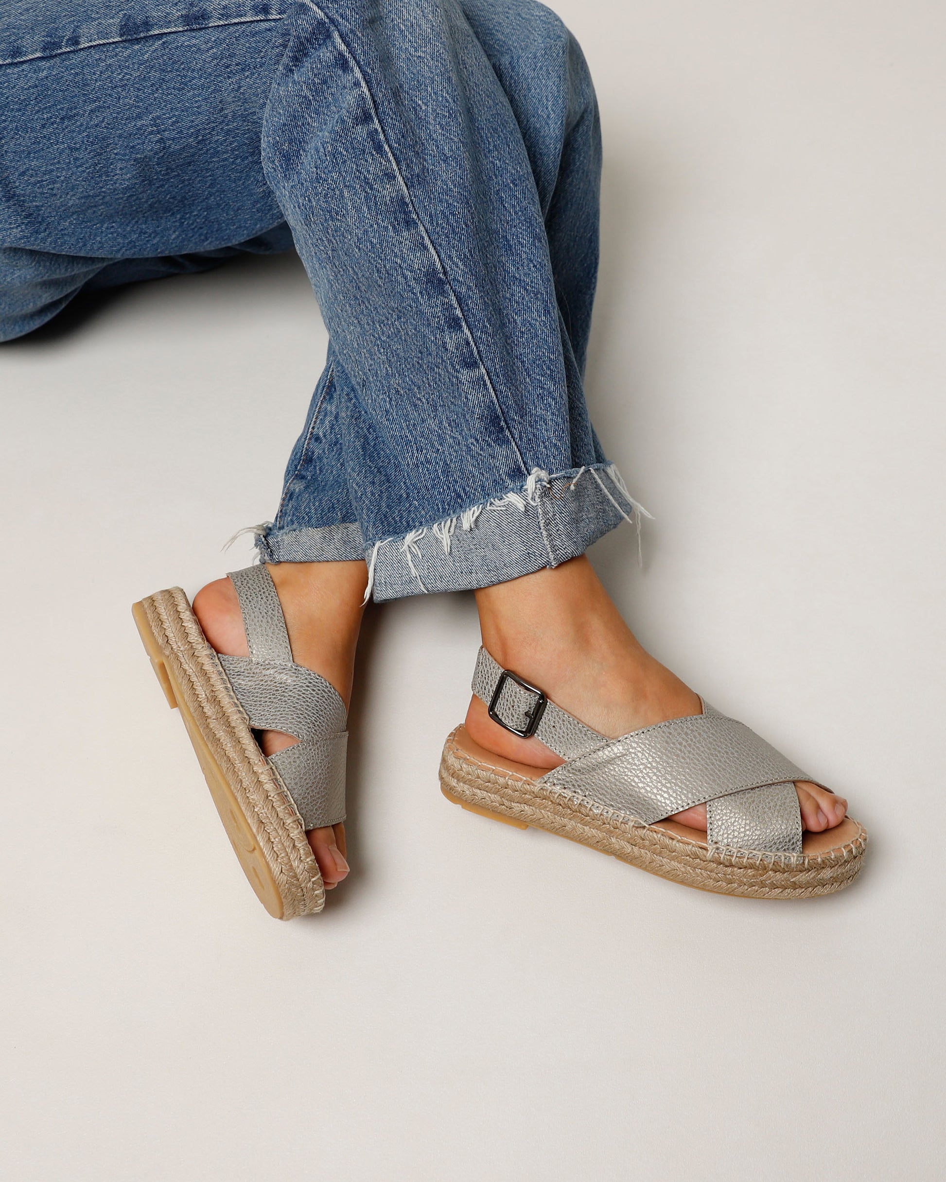 VIA VAI grijze espadrilles Mondi Isabella