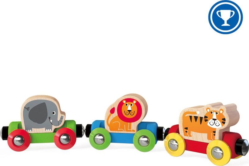 Hape - Jungle Journey - Houten Trein - Met Dieren - Geschikt Voor Kinderen Vanaf 18 Maanden