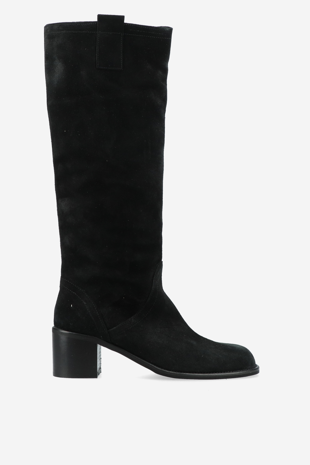 Slouchy suede high boots