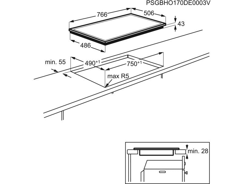 Electrolux Glaskeramik-Kochfeld GK78CCN Aufliegend Glaskeramik-Kochfeld mit 4 Herdplatten