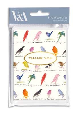 Edward Lear Birds Thank You Cards