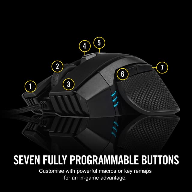 Corsair Ironclaw RGB gaming-mus (sort)