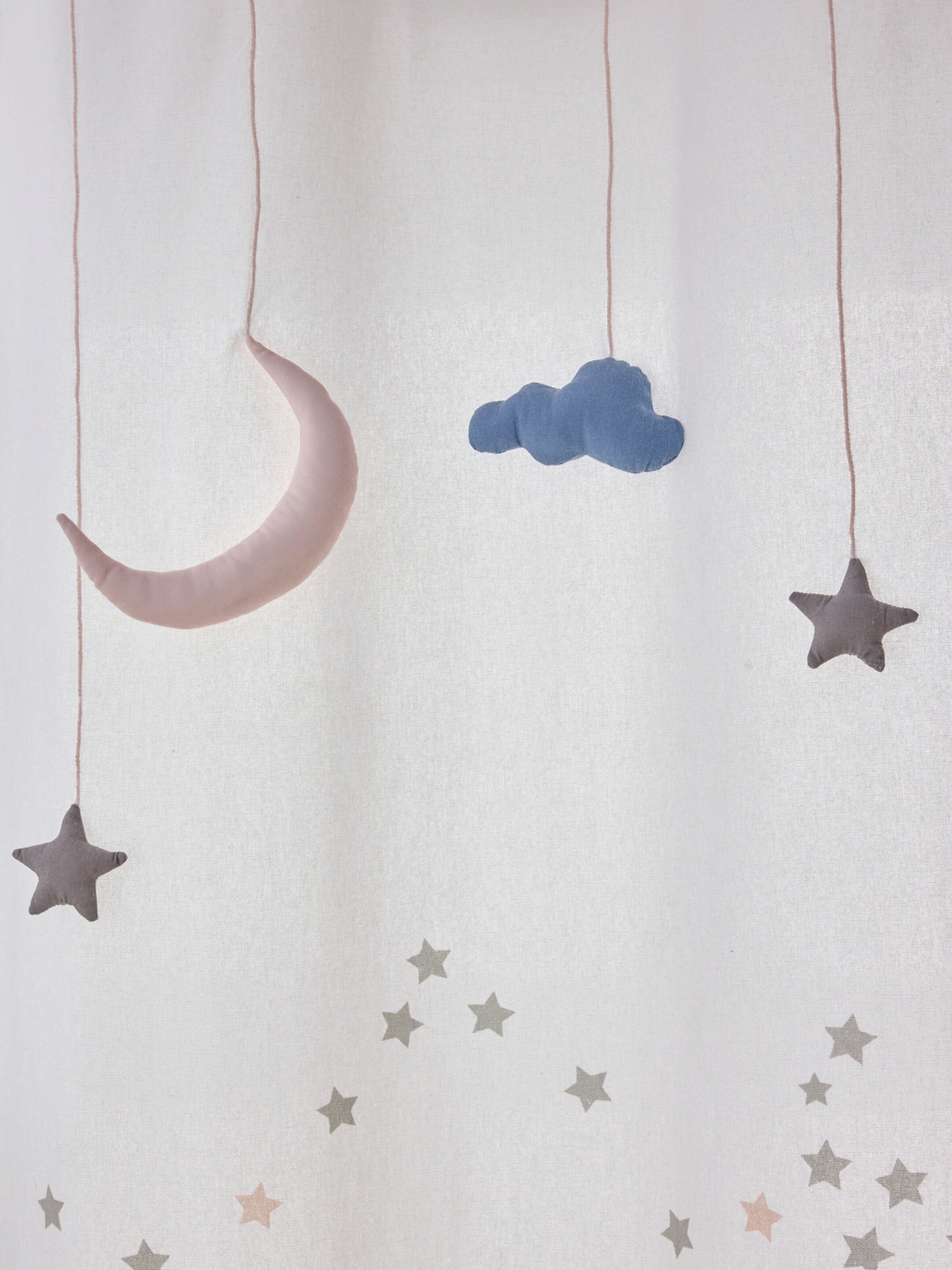 Vertbaudet Kinderzimmer Vorhang MOND & STERNE weiß