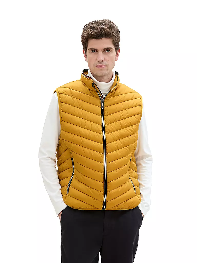 TOM TAILOR Steppgilet gelb