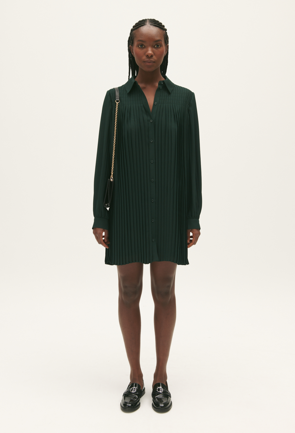 Robe courte plissee