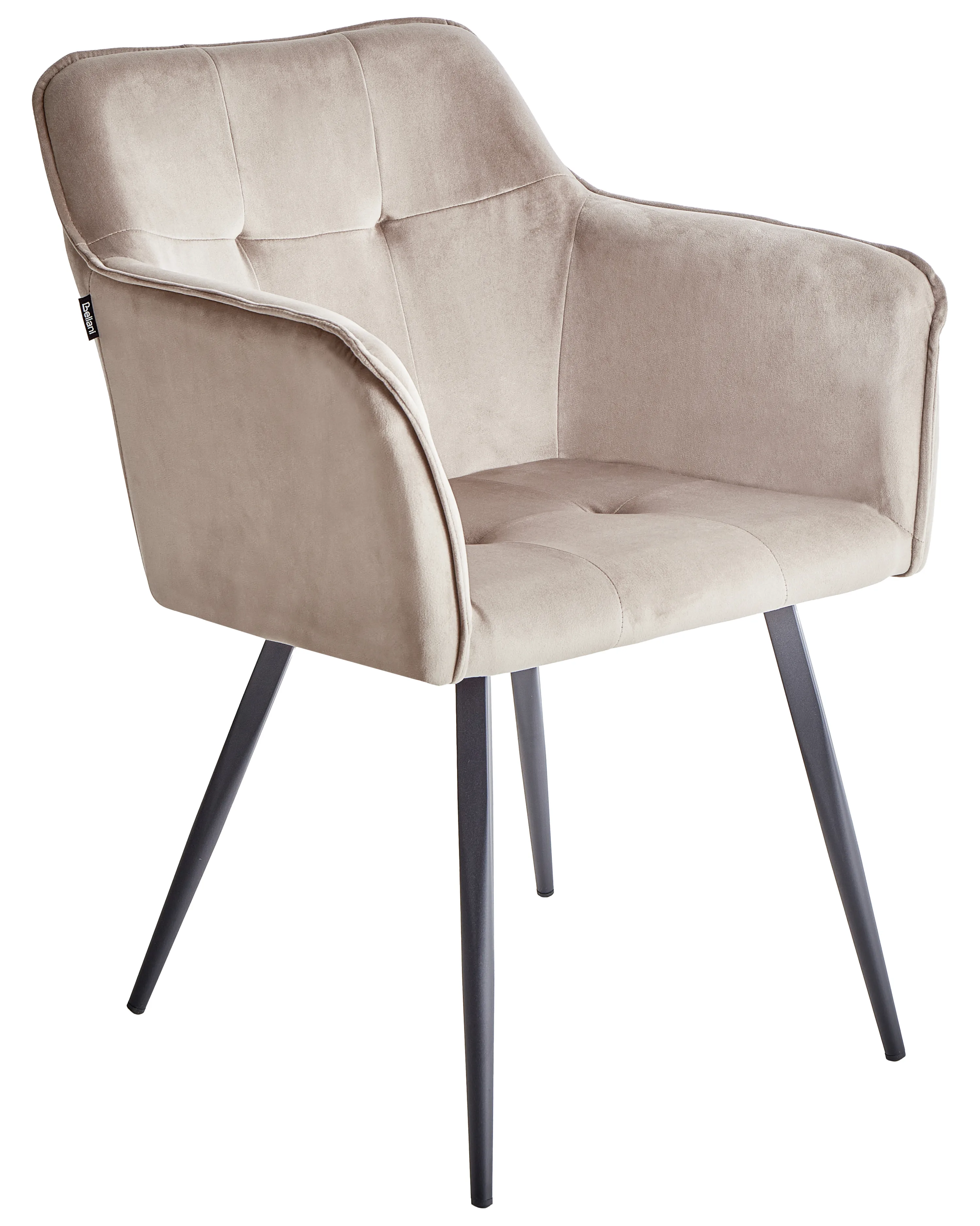 Set van 2 eetkamerstoelen JASMIN Fluweel Taupe