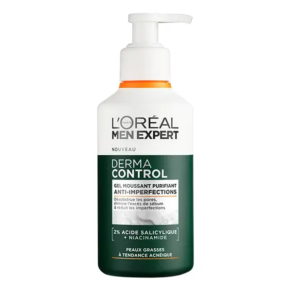 L'Oréal Paris Men Expert Gel de Limpeza Facial Purificante Anti-Imperfeições com Ácido Salicílico 260 ml